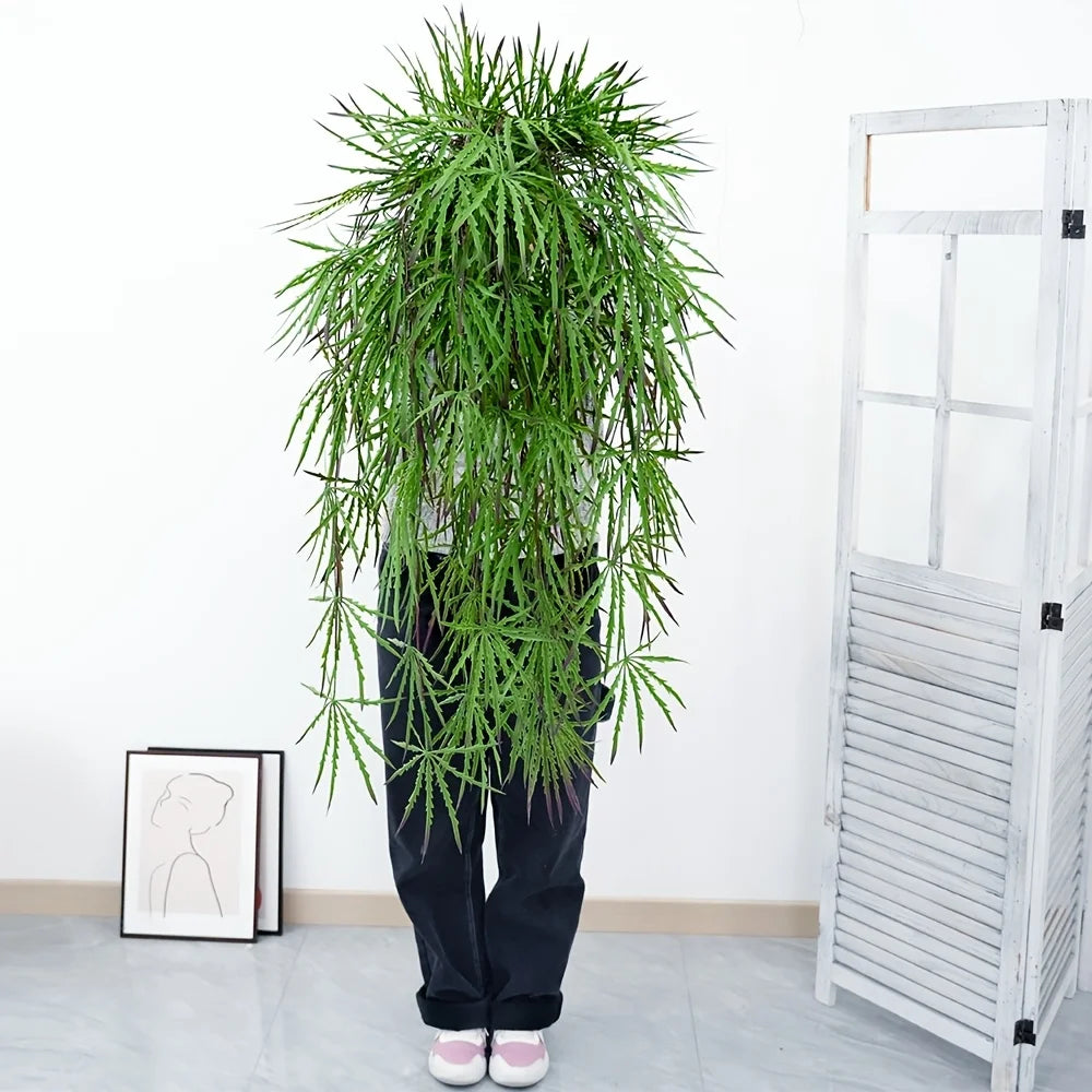 Artificial Hanging Plants 3.3ft Fake Hanging Fern Vines with 30 Leaves Wall Decor Greenery for Home Wall Outdoor Indoor Decor
