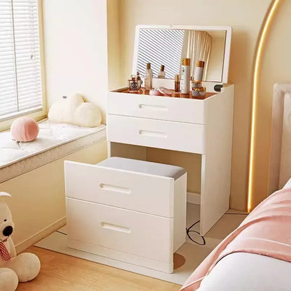 Girls Rustic Dressing Table Miniature Storage Solid Wood Dressing Table Simple Vanity Penteadeira De Maquiagem House Accessories