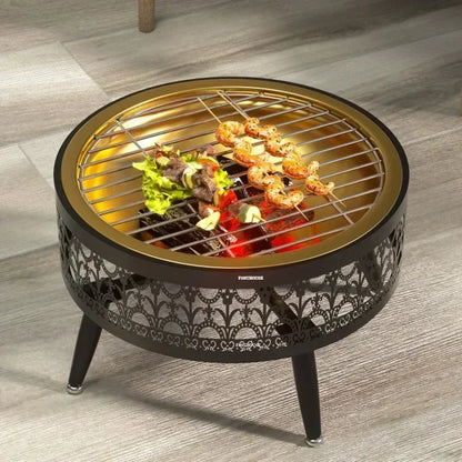 European-style Fire Pits Household Grill Stand Heating Smokeless Charcoal Oven Indoor Fire Stove Modern Stainless Steel Brazier