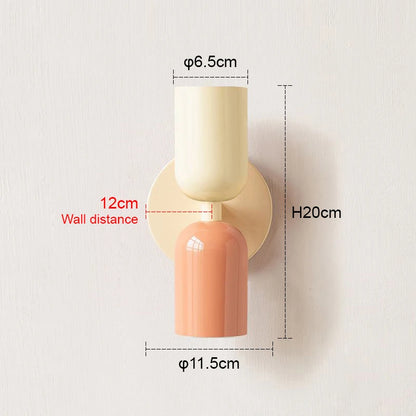 Nordic Living Room Wall Lamp Simple Modern Bedroom Bedside Aisle Children's Room Background Wall Lamp E27 Home Decoration