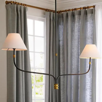 Rustic chandeliers Elegant and Warm black amd gold lights for Living Room Dining Table Lights Indoor Lighting Lusters Fixture