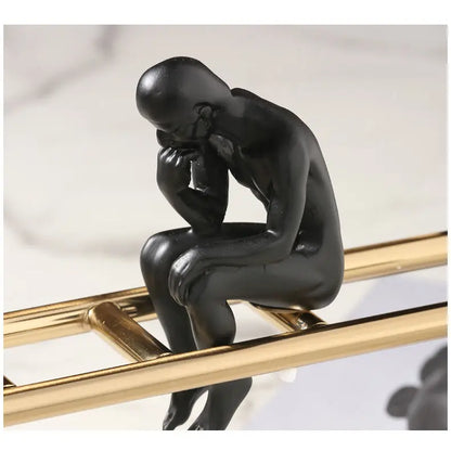 Decoration Modern Simple Creative Meditators Light Luxury Living Room Wine Cabinet TV Cabinet Study Decorations