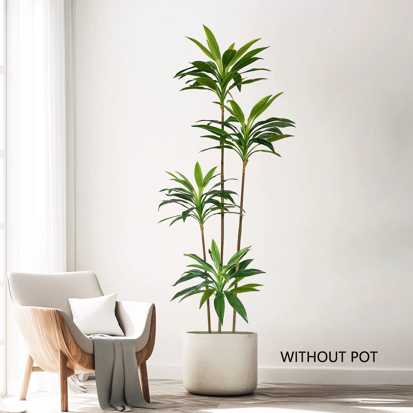 50-225CM Artificial Green Dracaena Plant Tree Indoor Outdoor Ornament Fake Plant for Home Garden Room Wedding Decor Halloween