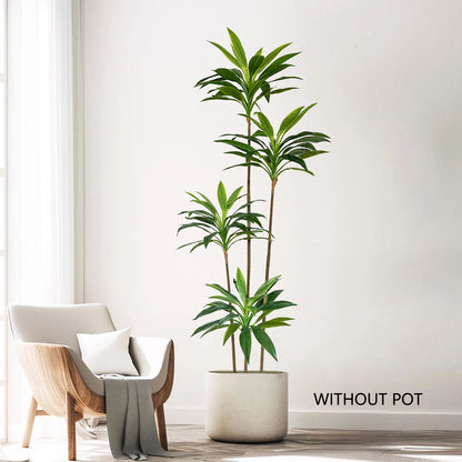 50-225CM Artificial Green Dracaena Plant Tree Indoor Outdoor Ornament Fake Plant for Home Garden Room Wedding Decor Halloween