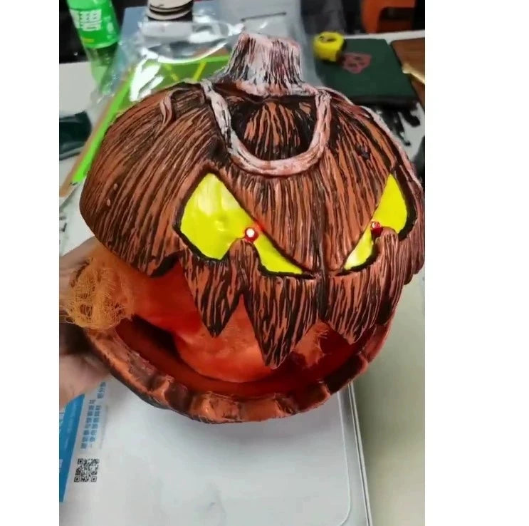 2026 New Halloween Pumpkin Noise Activated Pumpkin Animated Talking Pumpkin Decor Lifting Pumpkin Creates a Spooky Atmospheres