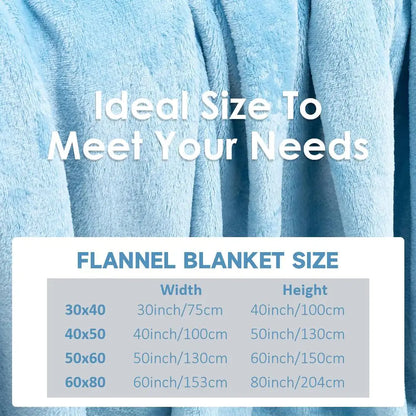 Mr M-Men Little M-Miss Throw Soft Flannel Throw Blanket, Lightweight Breathable Summer Nap Blanket For Home Travel Cozy Decor