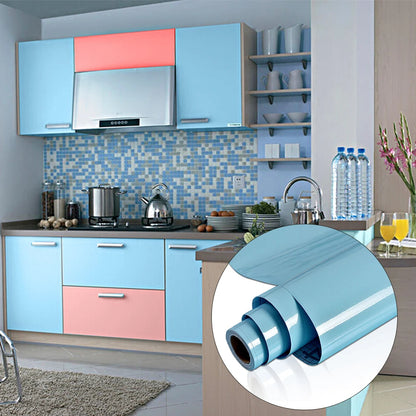 Wall Furniture Renovation Stickers Waterproof Moisture-proof Self-adhesive Paper Vinyl Wallpaper For Kitchen Cooktop Cabinets