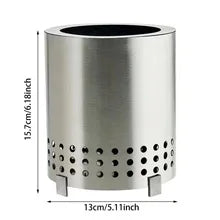Portable Bonfire Stainless Steel Burner Heater Mini Fire Wood Stove Furnace Outdoor Camping BBQ Smokeless Fire Pit Brazier