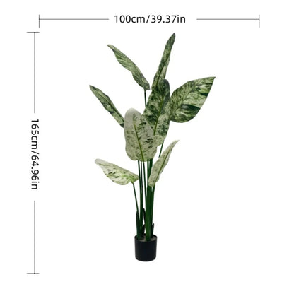 Live Natural Artificial Bird of Paradise Plant Bonsai Banana Tree Fake Leaf Trunk Indoor Outdoor Hotels Decor Greenery