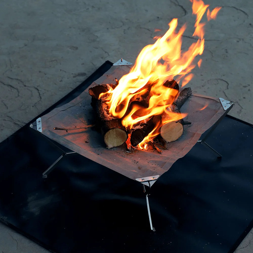 Foldable Fire Pit Grill Bonfire Ultra-light Campfire Wood Burning Stove Portable FIrewood Heater Outdoor BBQ Grill Stand Burner
