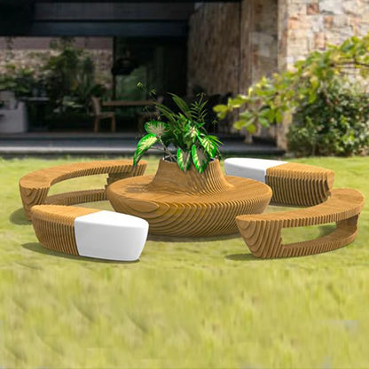 Furniture Art Bench Fiberglass Solid Panel Outdoor Courtyard Park Gym Shopping Center Entrance Supermarket School/Hotel Use