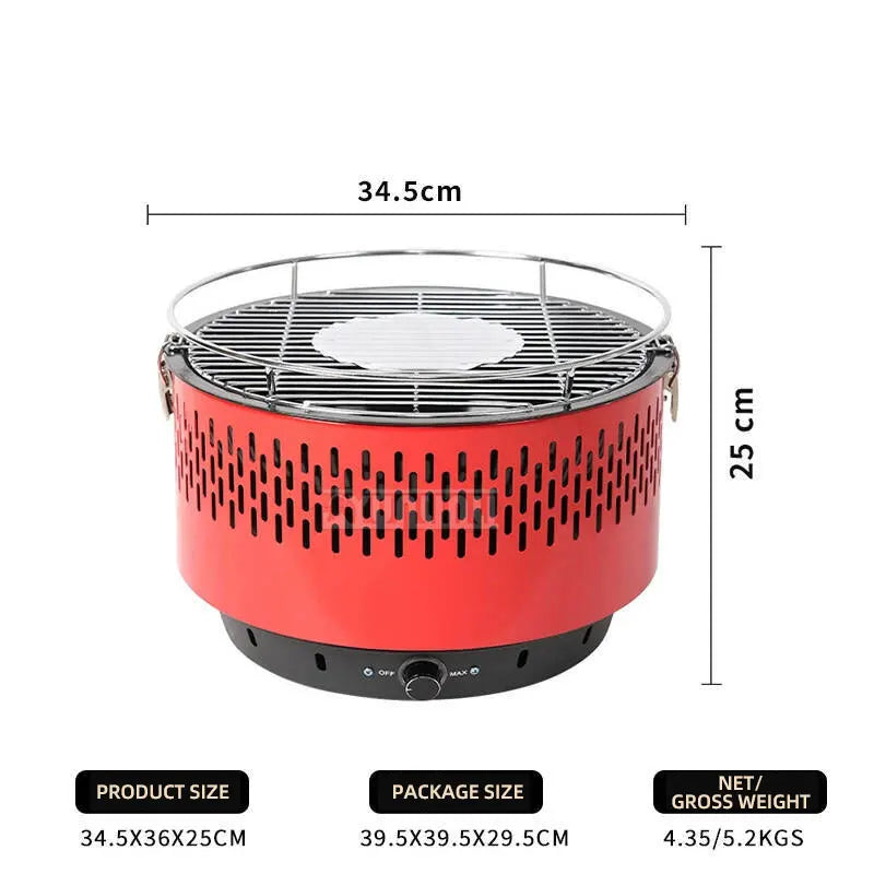 Tea Brewing Campfire Grill, Portable Outdoor Barbecue Fire Pit, Multi Purpose Household Camping Stove