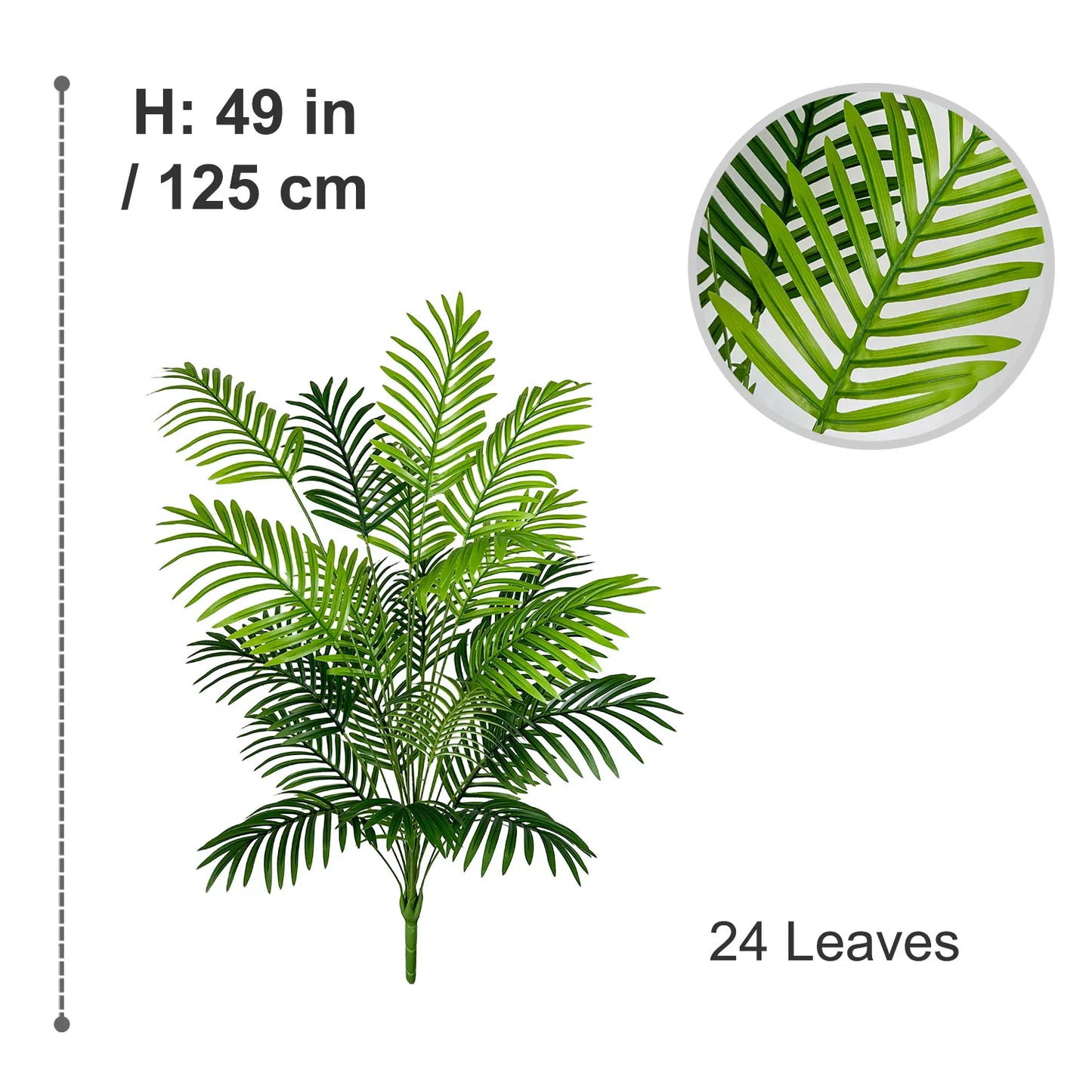 65-125CM Artificial Palm Plant Branches Faux Plant realistic touch indoor outdoor fake Plant for Home wedding living Room Decor