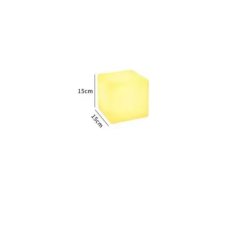 Outdoor Remoter Controlled LED Light-emitting Cube Seat 16 Colors KTV Bar Stools Rechargeable Desktop Night Lamp Waterproof