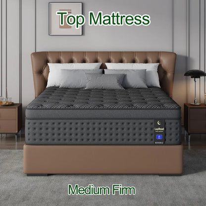 LayRoad 12/14Inch Memory Foam Spring Mattress Single/Double/Queen/King Sizes Boxed Mattress Medium Firmness Pressure Relief