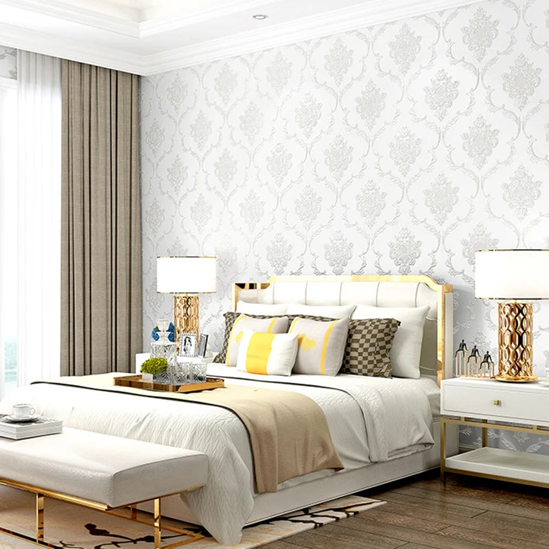 European Style Wallpaper For Bedroom Walls 3D Damascus Non-woven Dining Living Room Sofa TV Background Wall Papers Home Decor