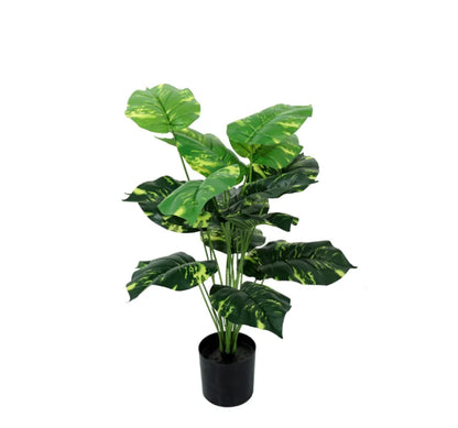 Office Home Decor Bonsai Indoor Plastic Greenery Artificial Leaves Plants