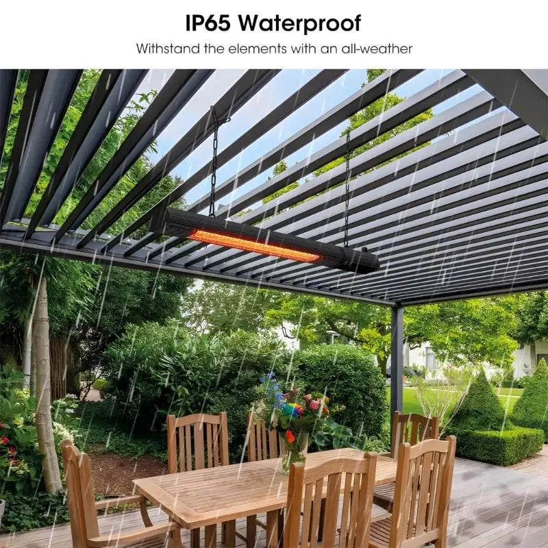 Immediate Heat Outdoor Deck Stove Impermeable IPX4 Wall Mountable Bright Heating Structure for Strong Use KXRE