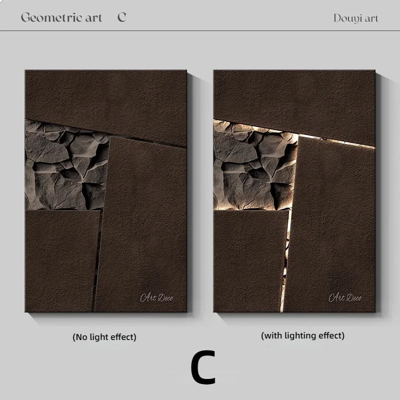 Modern Living Room Decoration Painting Minimalist Abstract Three-dimensional Sandstone Entrance Hanging Painting Sofa Background