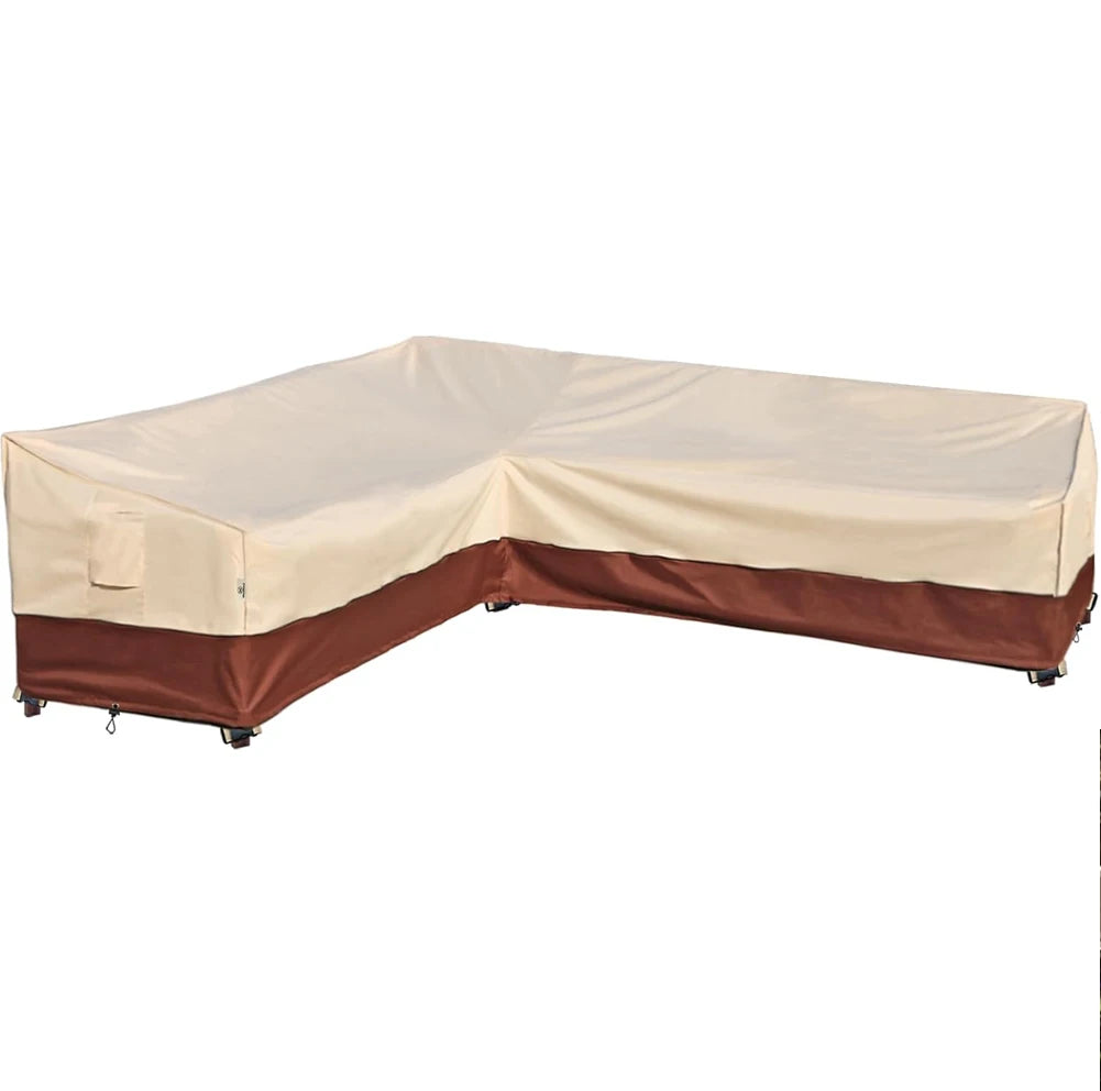420D HEAVY DUTY Outdoor Garden Furniture V-Shaped Cover for Sofa Table Patio Waterproof Wind-Proof Anti-UV Against Rain Snow