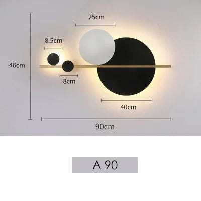 Living Room Wall Lamp Decoration Light Luxury Circular Sofa Background Atmosphere Lighting Simple Modern Nordic Bedroom Lights