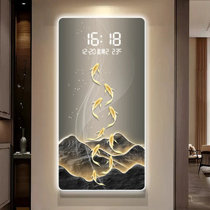 Living Room Painting wall clock house bedroom digital wall clock bedroom items luxury reloj de pared hallway Home decoration
