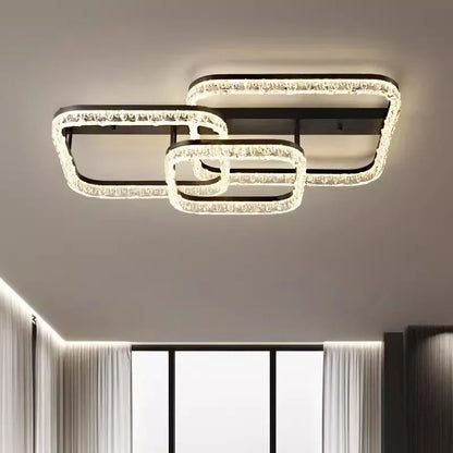 Living Room Main Light Modern Simple Atmosphere Full Spectrum New Light Luxury High-end Ice Pattern Eye Protection Ceiling Lamp