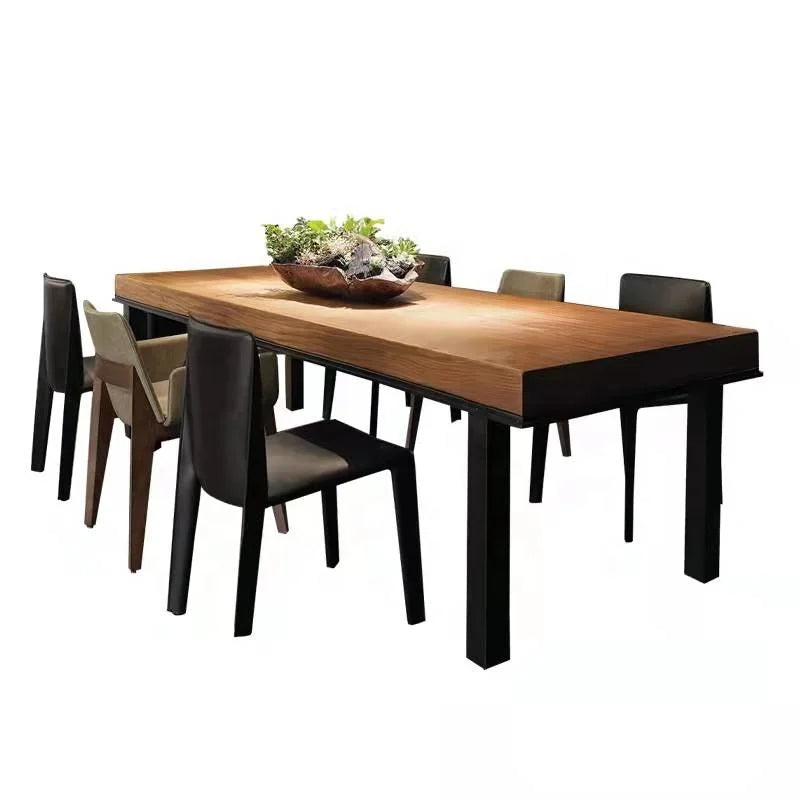 Modern Dining Room Furniture Solid Wood Restaurant Table Set
