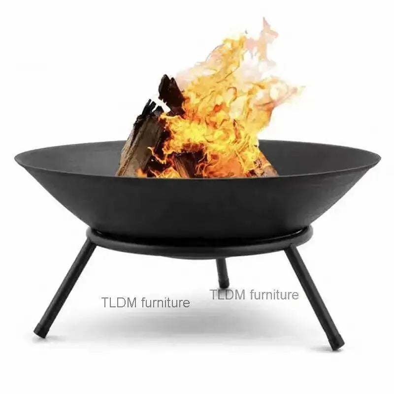 Bonfire European Wrought Fire Iron Grill Stand Brazier Home Garden Party Courtyard Fire Pits Wood Heater Outdoor Camping Furnace