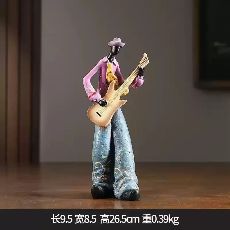 Cute Cartoon Retro Bookshelf Band Characters Figurines - Home Decorative Toys Creative Fashionable Living Room Decor Gifts
