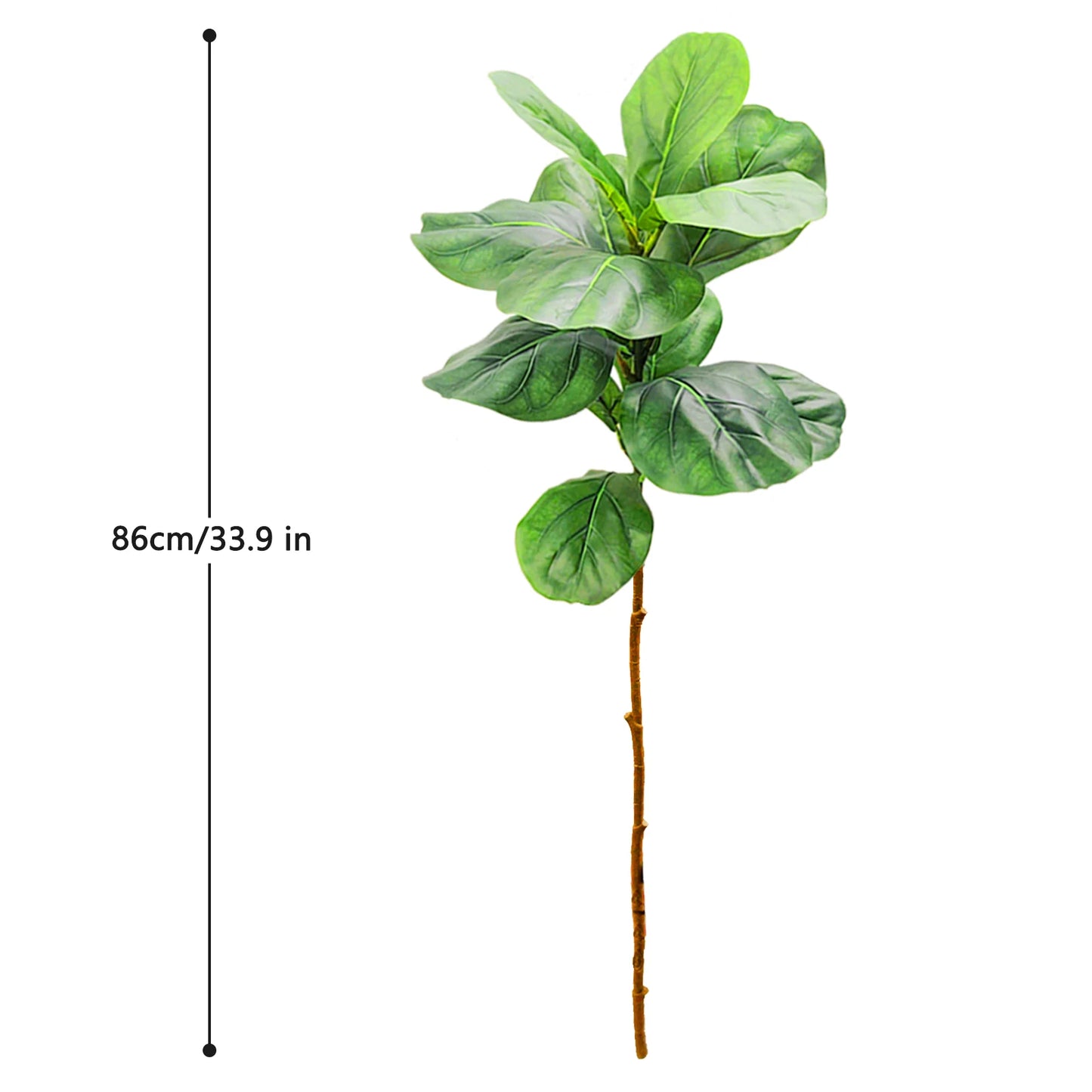 77-135cm (53.1in) Artificial Fiddle Leaf Ficus Fig Plant for Outdoor Courtyard Garden Balcony Indoor Home and Office Decoration