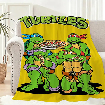 Mutant and Ninja Turtles Throw Lightweight 240g Flannel Blanket Soft Skin-friendly for Summer Cooling