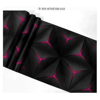 Ktv Decoration Wallpaper 3D Three-dimensional Plane Geometric Pattern Theme Box Background Wallpaper Mural Wallpaper