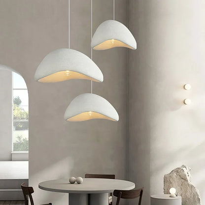 LED Pendant Lights White Resin Hanging Lamp for Living Dining Room Restaurant Decor Chandelier Art Suspension Luminaire