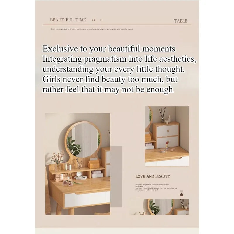 Dresser girl bedroom Internet celebrity dressing table small apartment bedroom modern light luxury storage cabinet integrated
