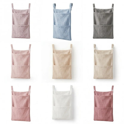 Pure Cotton Baby Crib Hanging Bag Multifunctional Newborn Supplies Storage Bag for Stroller New Pure Cotton Baby Hanging Bag