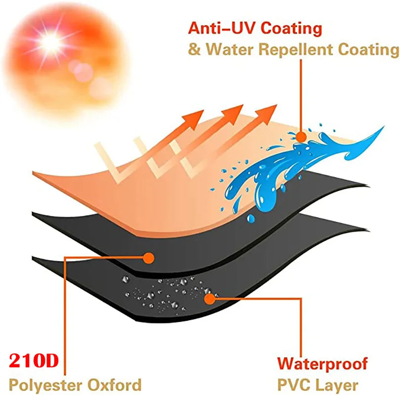 Outdoor tools BBQ Grill Cover Waterproof Heavy Duty Patio Outdoor Oxford Barbecue Smoker Grill Cover Outdoor Barbecue Hood