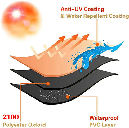 Outdoor tools BBQ Grill Cover Waterproof Heavy Duty Patio Outdoor Oxford Barbecue Smoker Grill Cover Outdoor Barbecue Hood