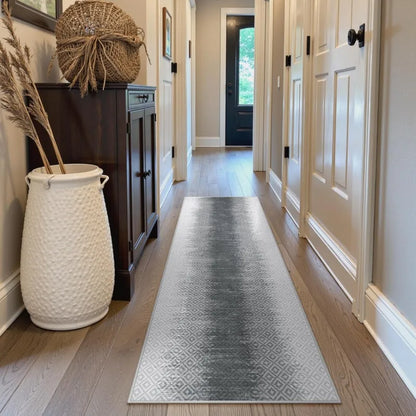 Nordic Runner Rug Blue White Gradient Stripe Pattern Carpet Non Slip Floor Mat For Hallway Kitchen Entryway Home Area Rugs Mats
