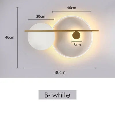 Living Room Wall Lamp Decoration Light Luxury Circular Sofa Background Atmosphere Lighting Simple Modern Nordic Bedroom Lights