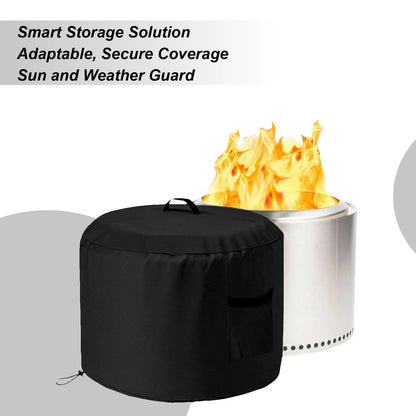 Outdoor Fire Pit Cover Waterproof Outdoor Round Fire Pit Cover Weatherproof Oxford Fabric Protector For Barbecue Bonfire