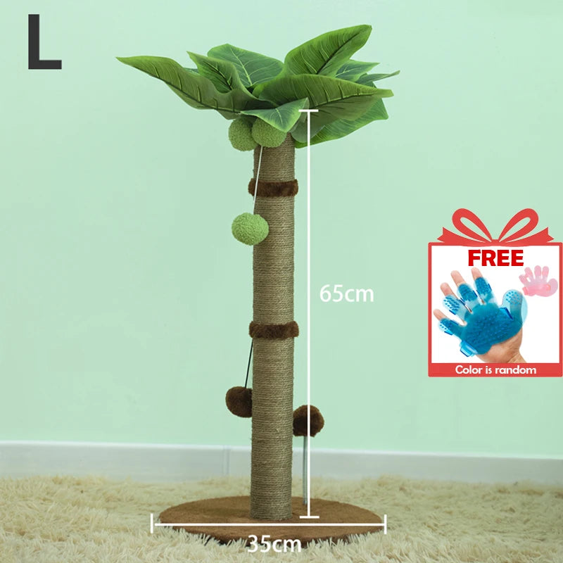 Cat Scratching Pos for Cats 65cm Tall Scratch Tree with Premium Sisal Rope Two Interactive Dangling Balls and Spring Ball Toys