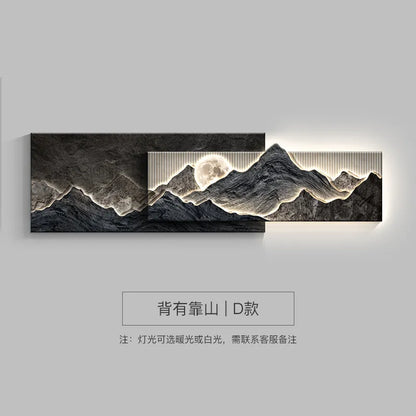 Modern Living Room Decoration Painting Led Luxury Sofa Background Wall Painting Lamp Landscape Luster Hanging Home Appliance