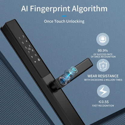 Double-Side Waterproof  Smart Door Lock Fingerprint Password Card Tuya App Bridge-Cut For Outdoor Pull Push Sliding Grille Door
