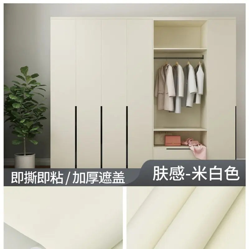 Baby Skin Sensation Thick Self Adhesive Waterproof PVC Wallpaper Muebles Furniture Kitchen Cabinets Armoire Oil Proof Stickers