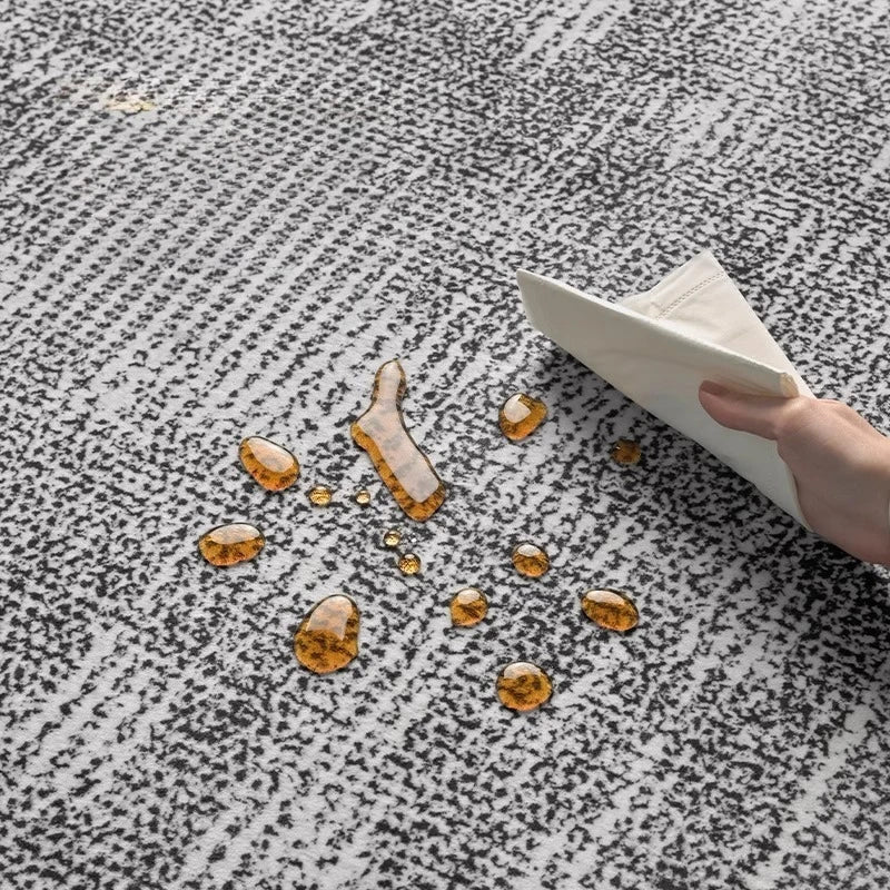 Modern Scandi Area Rug, Spill-Proof Easy Clean Carpet for Living Room and Bedroom, Plush Sofa Mat with Non-Slip Backing