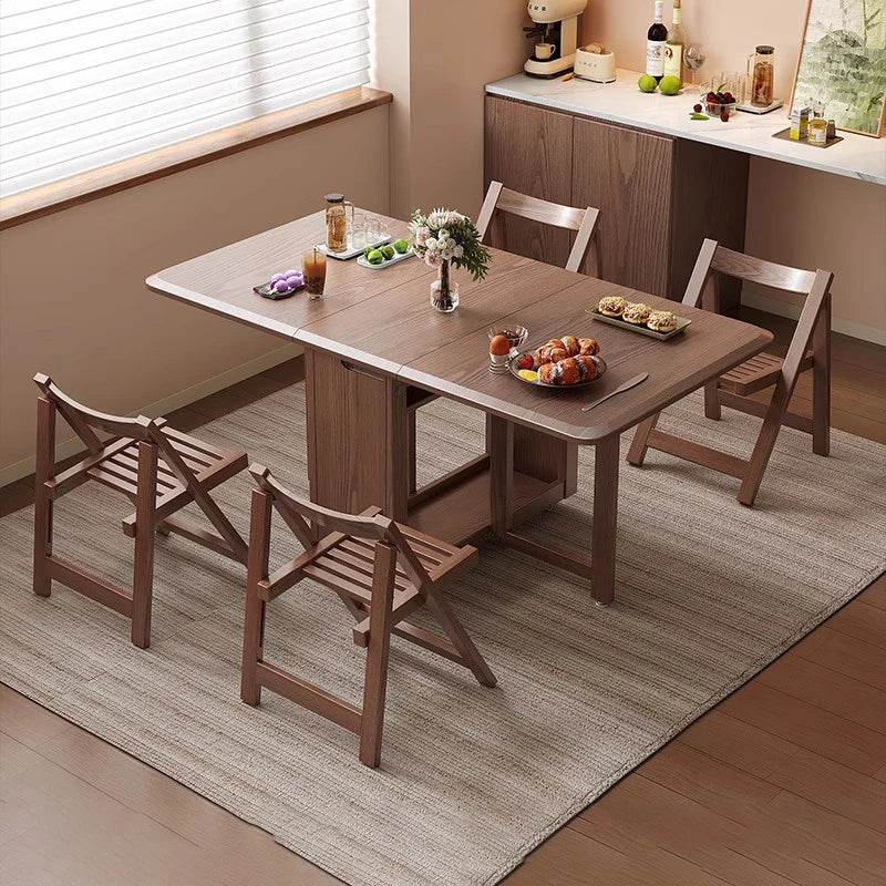 Rustic Dark Dining Tables Folding Nordic Modern Multifunctional Dining Tables Elegant Vintage Table A Manger Pliante Furnitures
