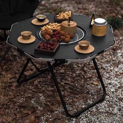 Ground Lounge Outdoor Table Designer Black Dining Camping Outdoor Table Garden Patio Set Di Mobili Da Giardino Outside Furniture