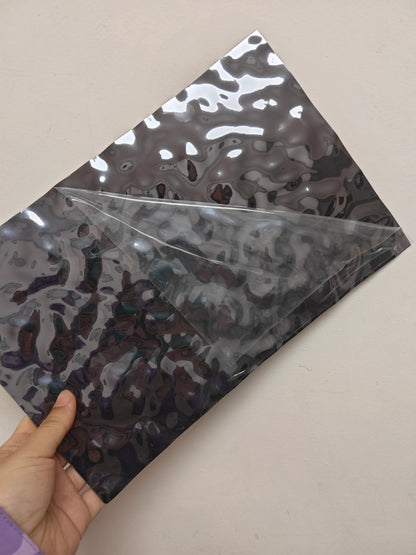 Aqumotic Peel and Stick Wallpaper Customized Wave Decorative PVC Plate Background Wallpapers Fake Metal Mirror Embossed