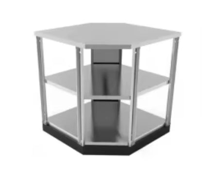 Outdoor Kitchen with Roof Cover Weather-Resistant BBQ Cabinet Set Stainless Steel Garden Kitchen Island with Grill Station